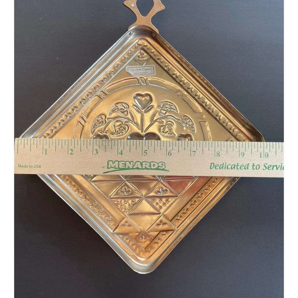 The Cook's Bazaar Vintage Copper Wall Decor Molds Set Fruit Heart Pineapple